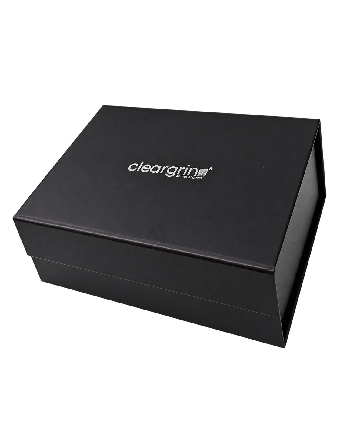 Caja negra Cleargrin cerrada con el logotipo de la marca